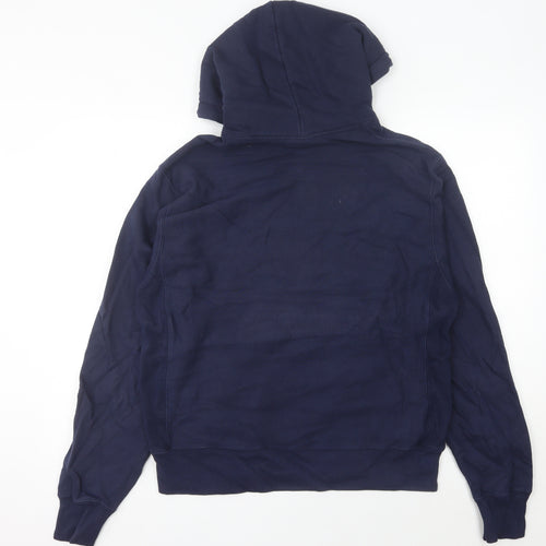 Champion Unisex Blue Pullover Hoodie Medium Logo Sportswear