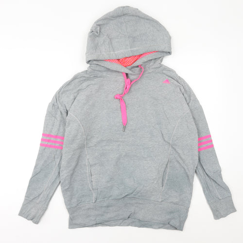 Adidas Women’s Grey Hoodie Size 10 Pullover Sportswear
