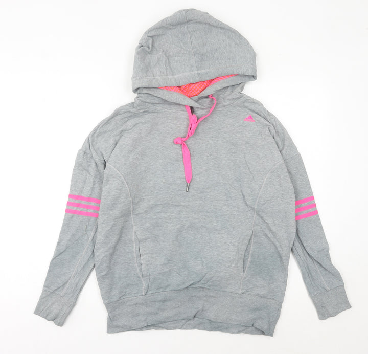 Adidas Women’s Grey Hoodie Size 10 Pullover Sportswear