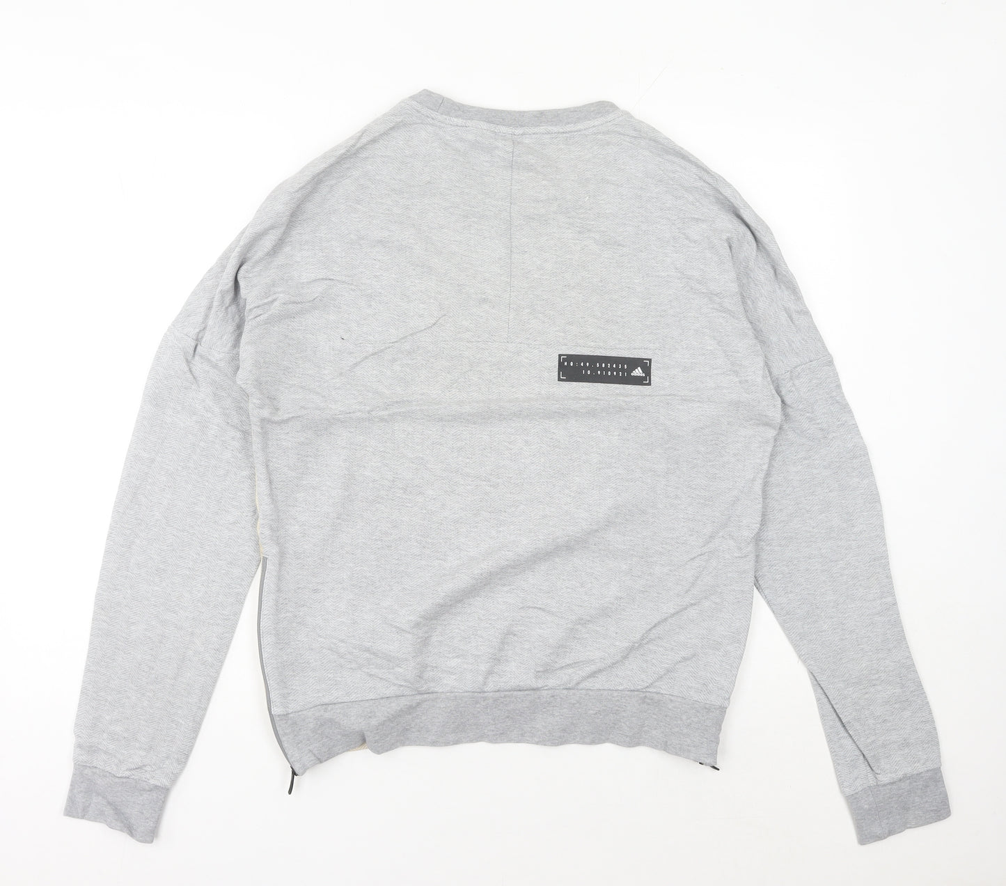 Adidas Womens Grey Beige Sweatshirt Size 14 Pullover Raglan