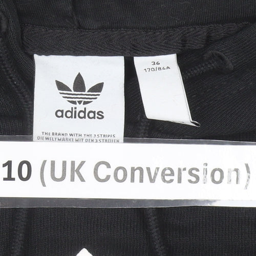 Adidas Women’s Black Trefoil Pullover Hoodie Size 10 Regular Fit