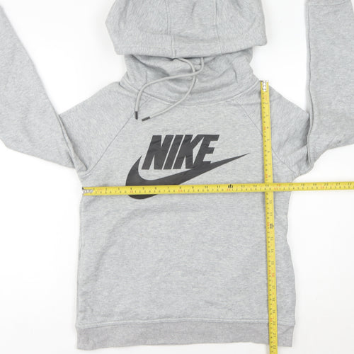 Nike Womens Grey Size 6 Pullover Hoodie Sweatshirt Logo Sportswear