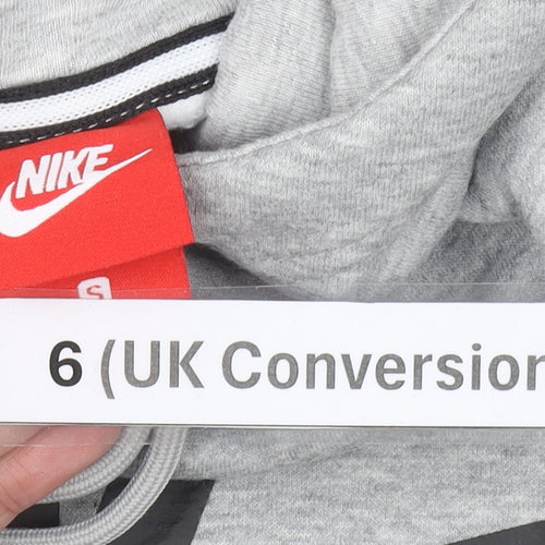 Nike Womens Grey Size 6 Pullover Hoodie Sweatshirt Logo Sportswear