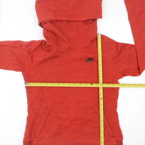 Nike Women’s Red Pullover Hoodie Size 8 UK Cotton Blend