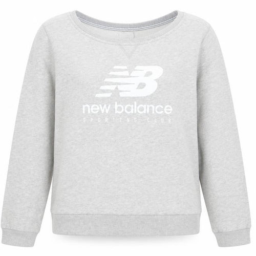 New Balance Women Grey Logo Sweatshirt Size 14 Raglan Sleeve