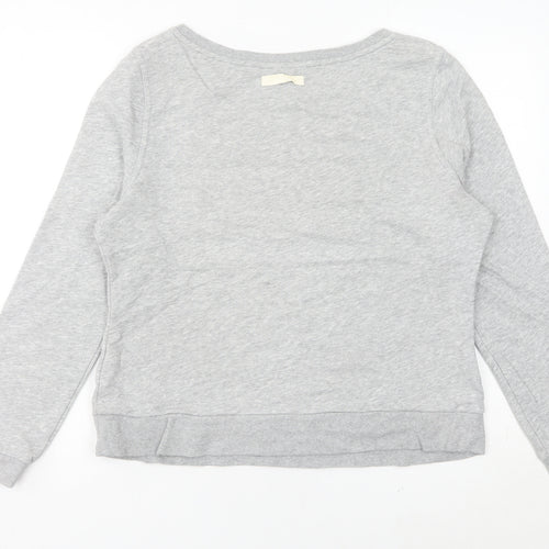 New Balance Women Grey Logo Sweatshirt Size 14 Raglan Sleeve