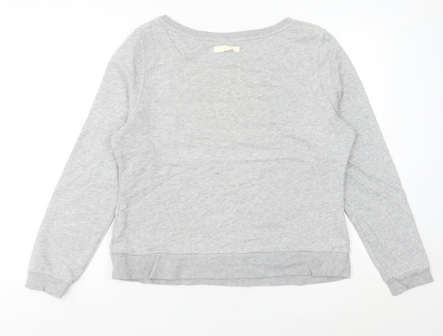 New Balance Women Grey Logo Sweatshirt Size 14 Raglan Sleeve