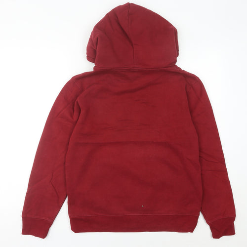 Champion Womens Red Pullover Hoodie Medium Logo Sports Casual