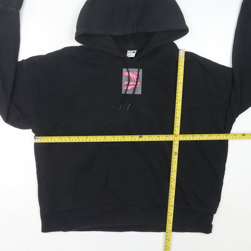 Puma Women’s Black Pullover Hoodie Size 12 Regular Fit Sportswear