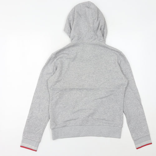 Fila Womens Grey Hoodie Size 8 Pullover Logo Sportswear