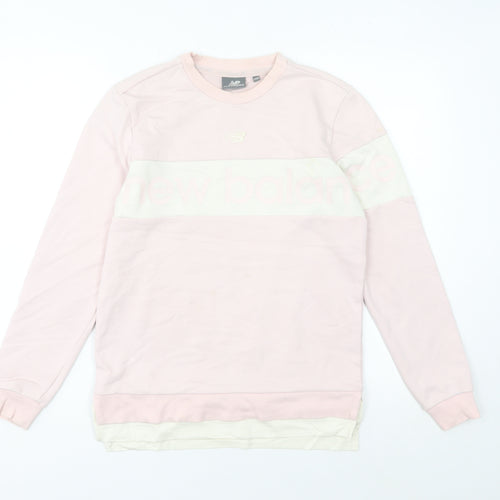 New Balance Women’s Pink XXS Pullover Sweatshirt Logo Sportswear