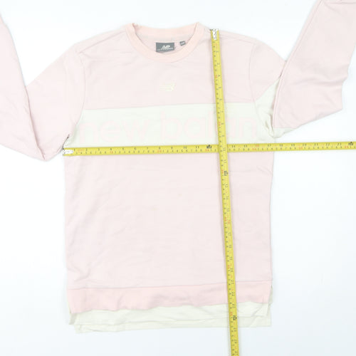 New Balance Women’s Pink XXS Pullover Sweatshirt Logo Sportswear