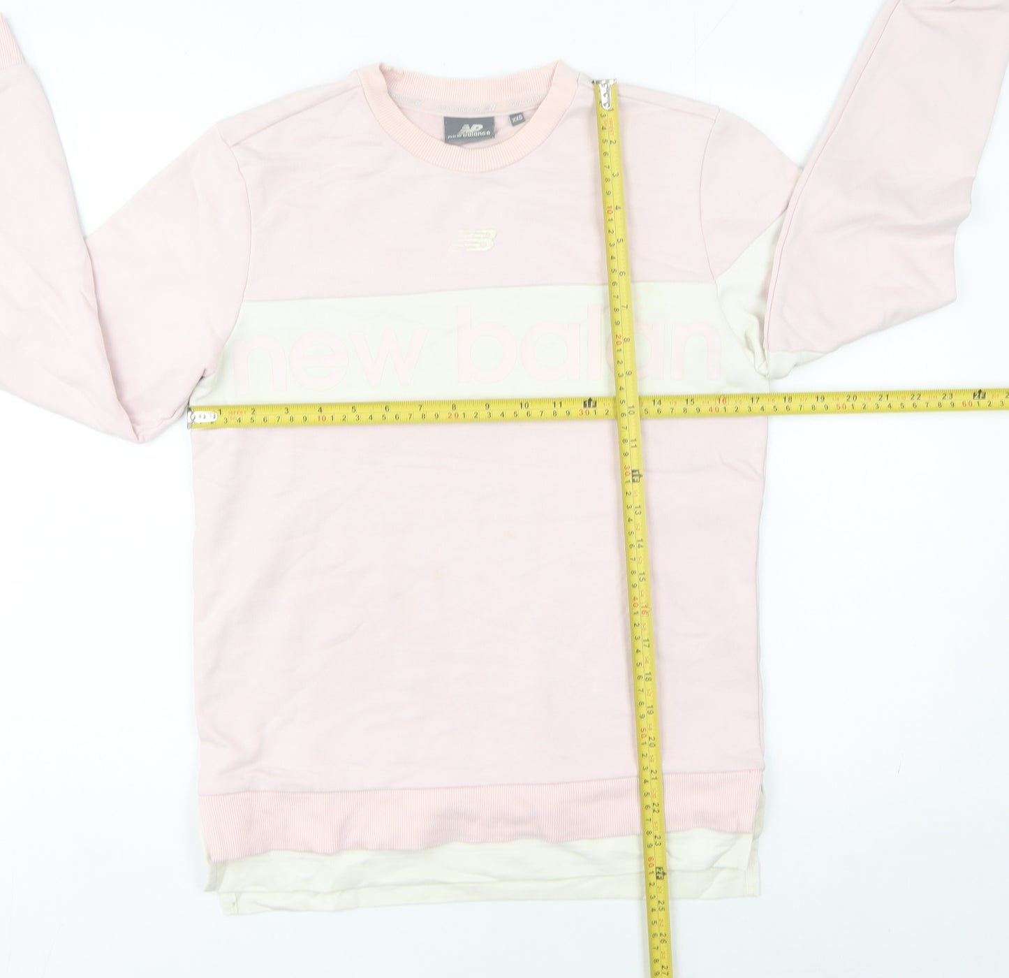New Balance Women’s Pink XXS Pullover Sweatshirt Logo Sportswear