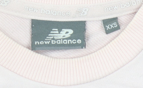 New Balance Women’s Pink XXS Pullover Sweatshirt Logo Sportswear