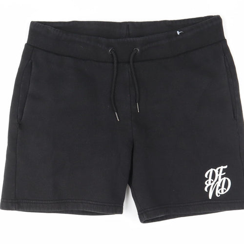 SikSilk Men’s Black Sweat Shorts L Casual Jersey Drawstring