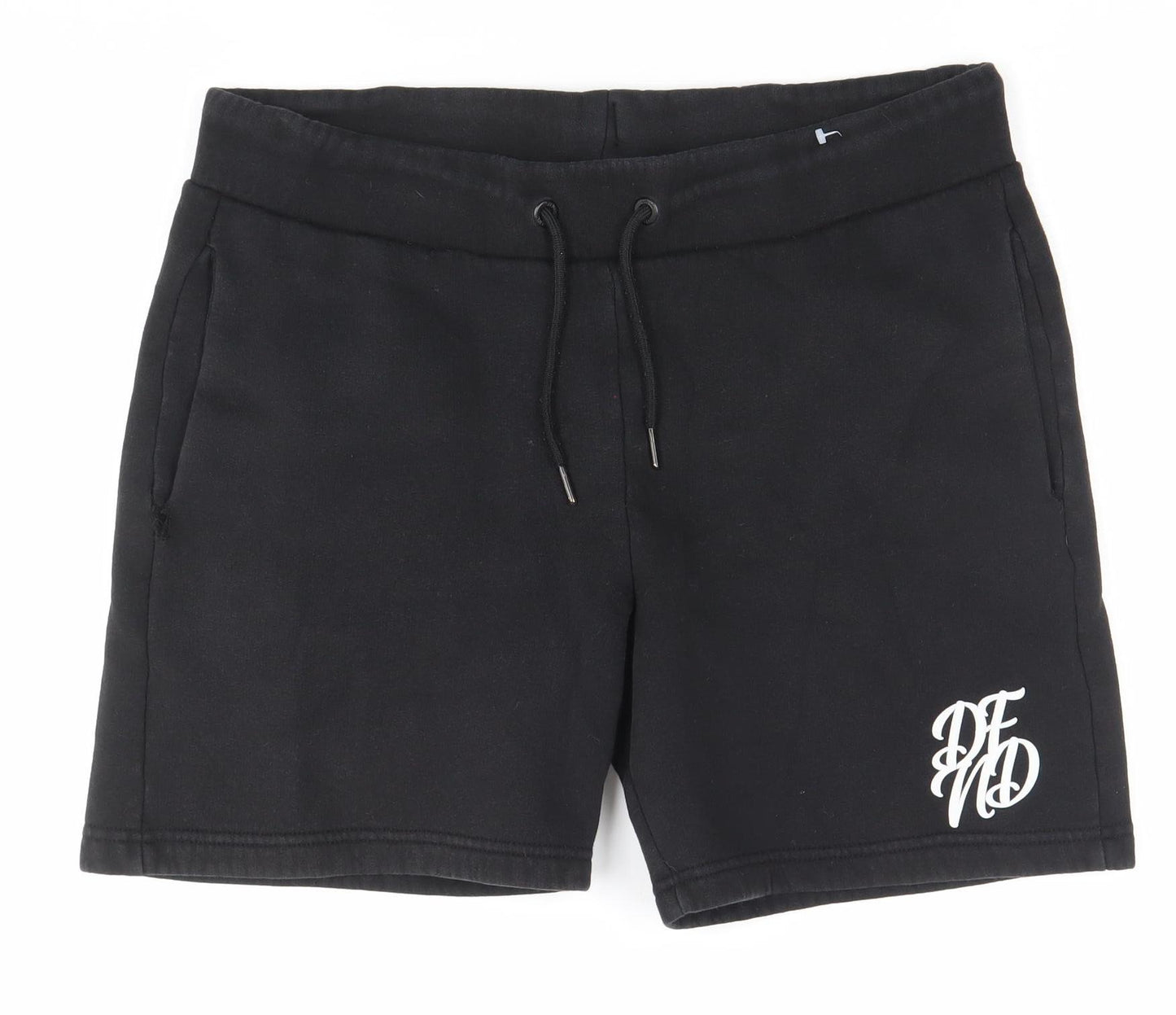 SikSilk Men’s Black Sweat Shorts L Casual Jersey Drawstring
