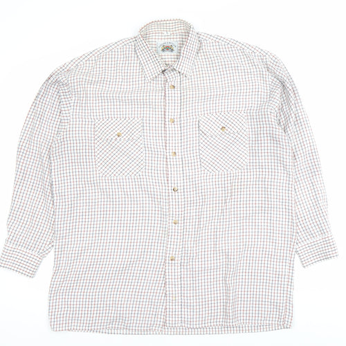 Taylor & Butler Mens Multicoloured Check Shirt L Long Sleeve Cotton