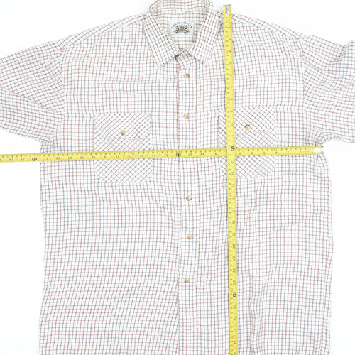 Taylor & Butler Mens Multicoloured Check Shirt L Long Sleeve Cotton