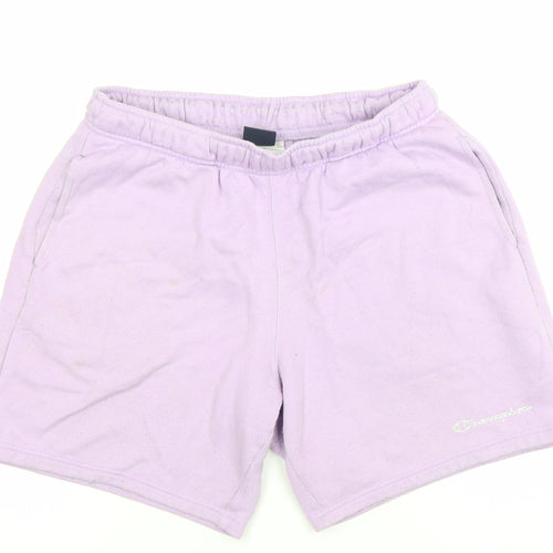 Champion Men's Purple Medium Sweat Shorts Elastic Waist Casual