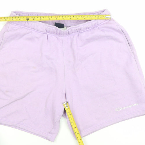 Champion Men's Purple Medium Sweat Shorts Elastic Waist Casual