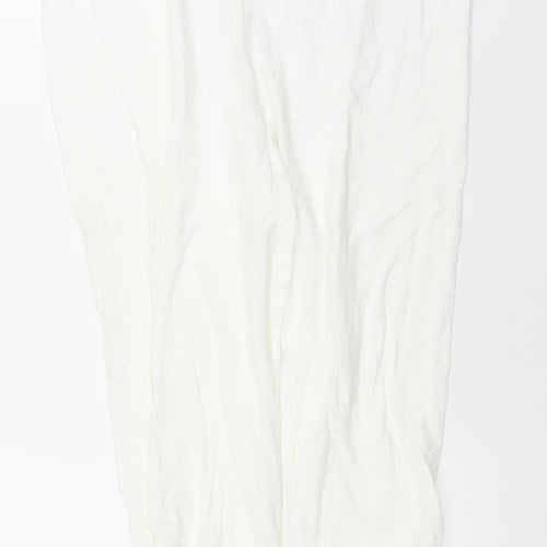 Capri Womens White Cotton Capri Trousers Size 10 Regular