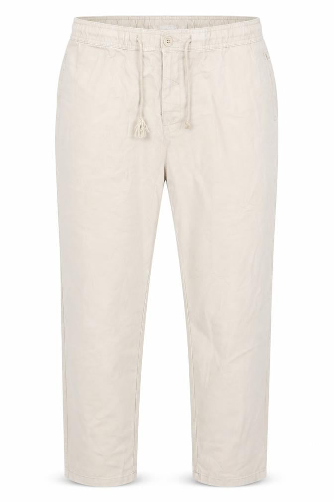 Front view of Premier Man Beige Cotton Blend Men’s Chino Trousers, size 42, Regular
