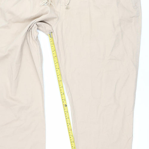 Premier Man Beige Cotton Blend Men’s Chino Trousers Size 42 Regular