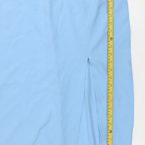 Vesper Womens Blue One Shoulder Bodycon Long Dress Size 10