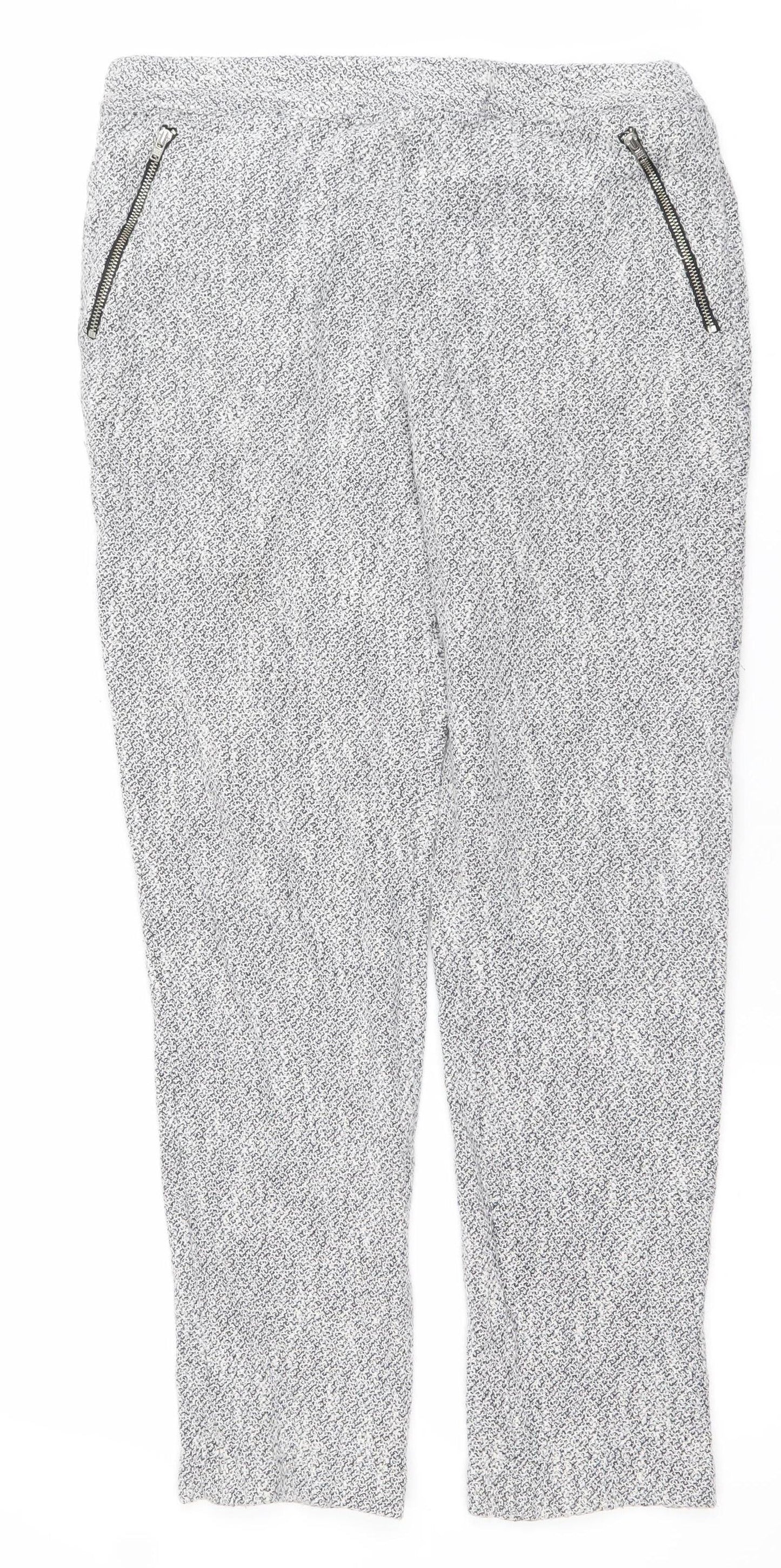 ASOS Womens Grey Jogger Trousers Size 8 Zip Pockets Casual
