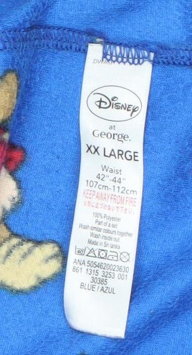 George Disney Men's Blue 2XL Pyjama Pants Grumpy Fleece Nightwear