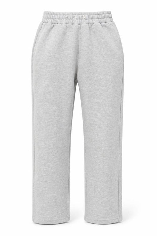 Front view of North West Men’s Grey Sweatpants Small Regular Fit Elastic Waist