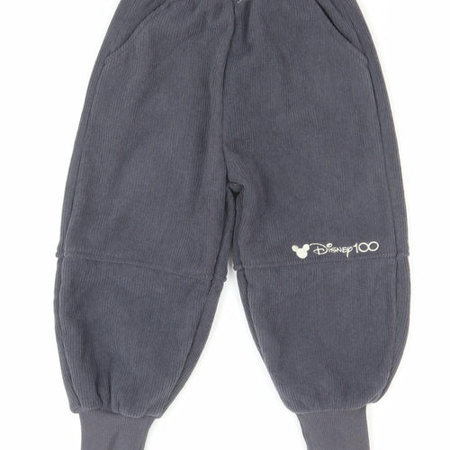Disney Boys Grey Jogger Trousers 5-6 Years Cotton Casual Activewear