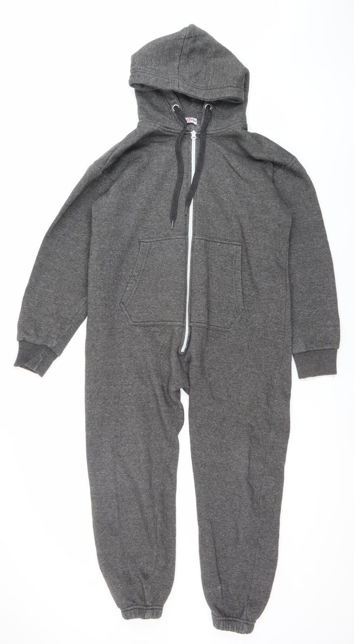 A2Z 4-Kids Boys Grey Full Zip Hoodie Onesie 11-12 Years Polyester Cotton