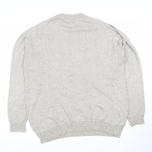 Greenwoods Men’s Beige Knit Pullover Jumper L Crew Neck Long Sleeve