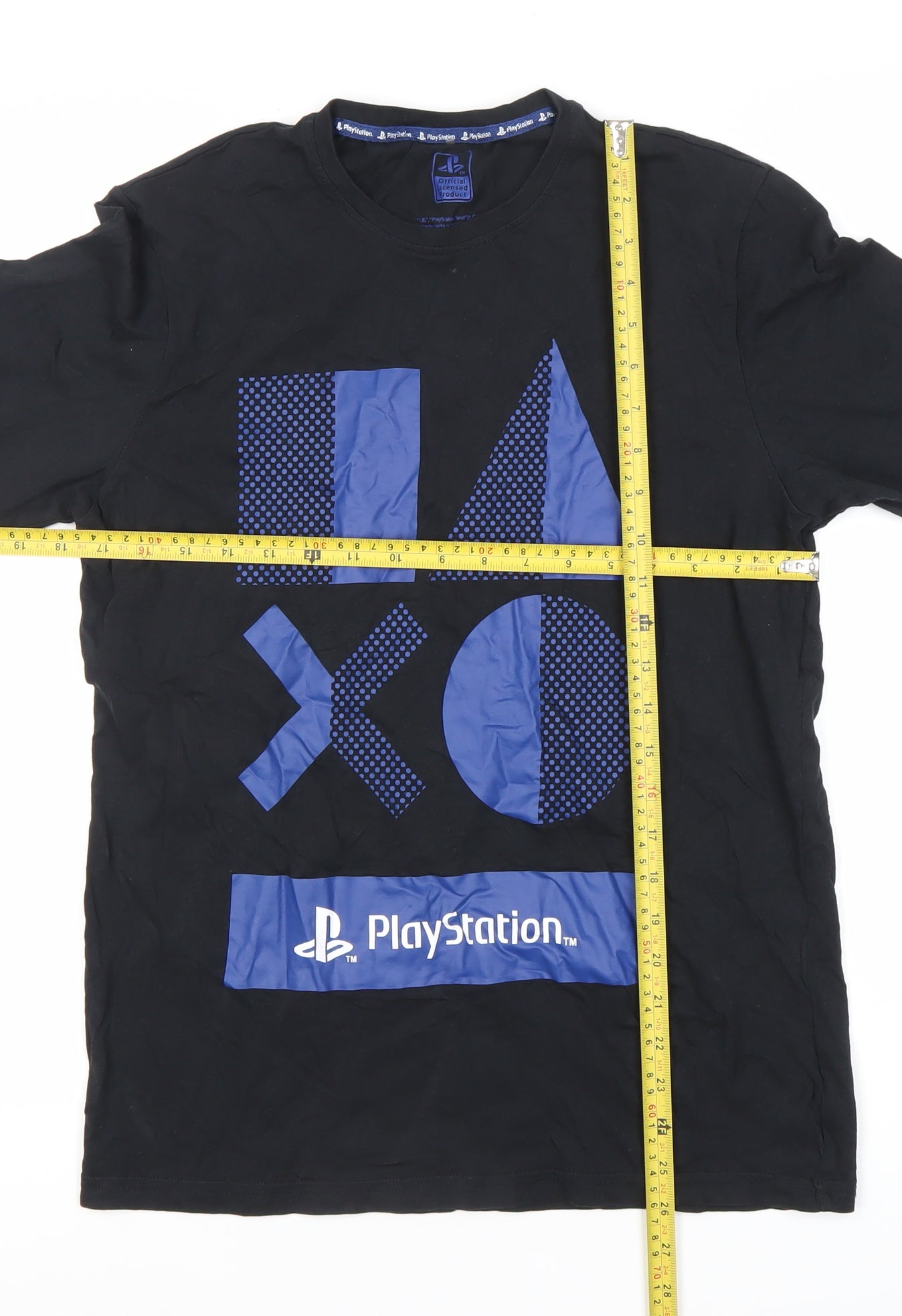 PlayStation Men's Black Long Sleeve Pyjama Top Size S Cotton