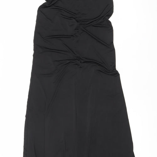 I Saw It First Womens Black Size 6 Long Halter Slip Dress