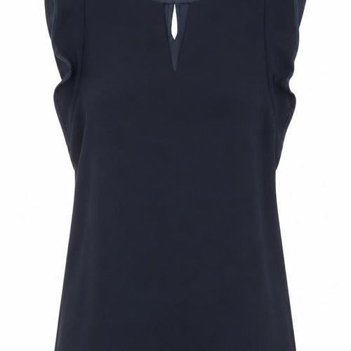 Dorothy Perkins Women’s Blue Size 8 Sleeveless Ruffle Blouse