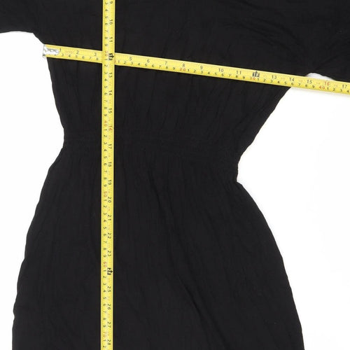 H&M Women’s Black XS A-Line Knee Length Viscose Dress
