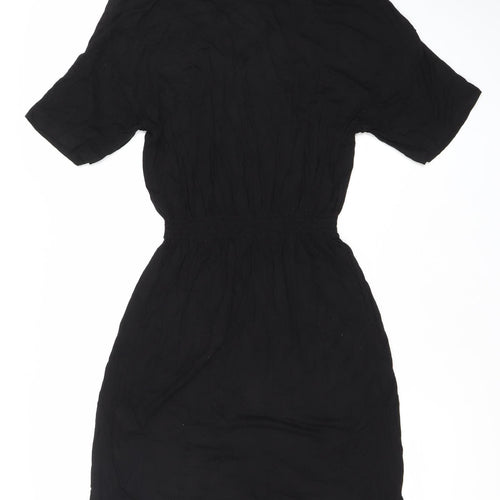 H&M Women’s Black XS A-Line Knee Length Viscose Dress