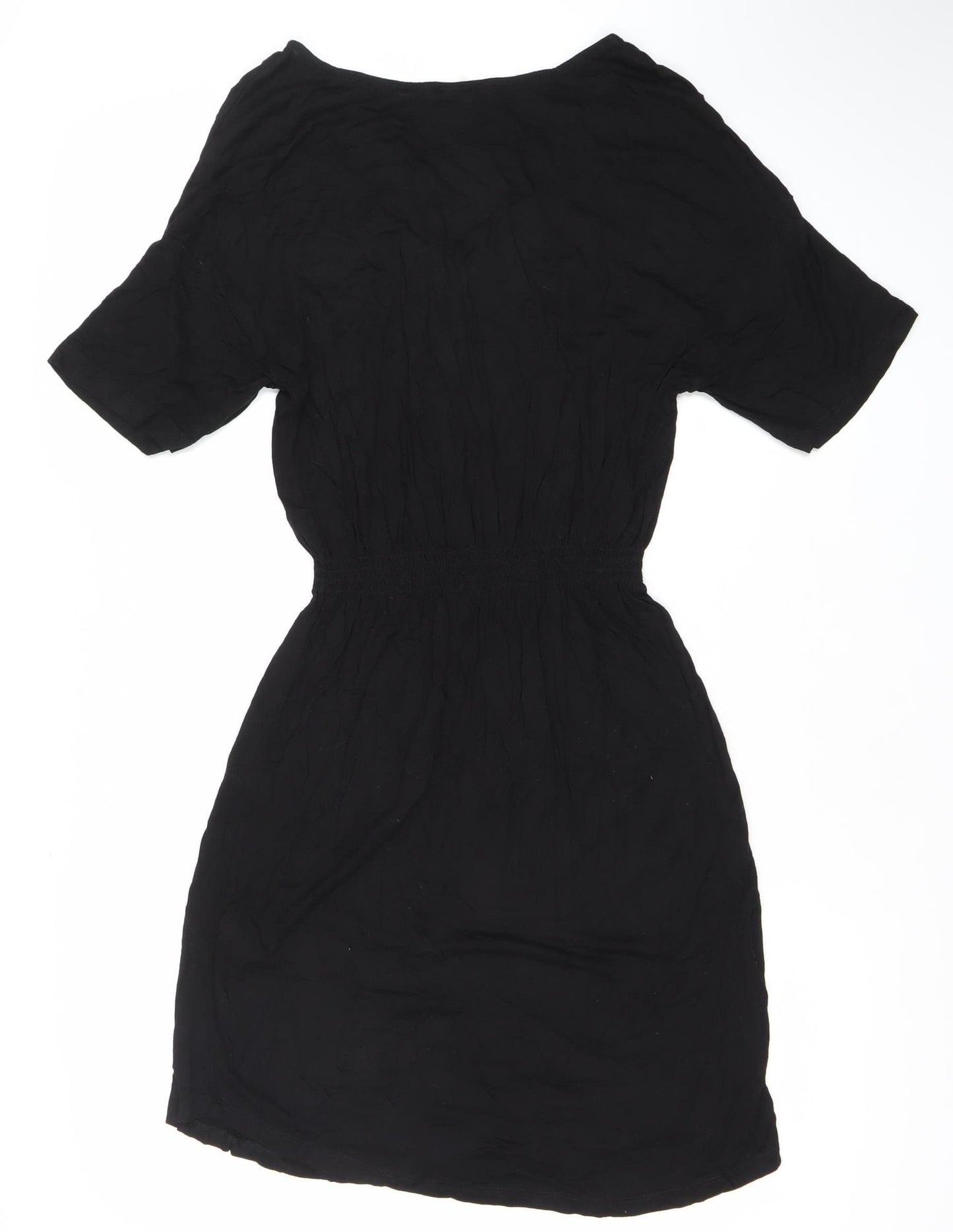 H&M Women’s Black XS A-Line Knee Length Viscose Dress