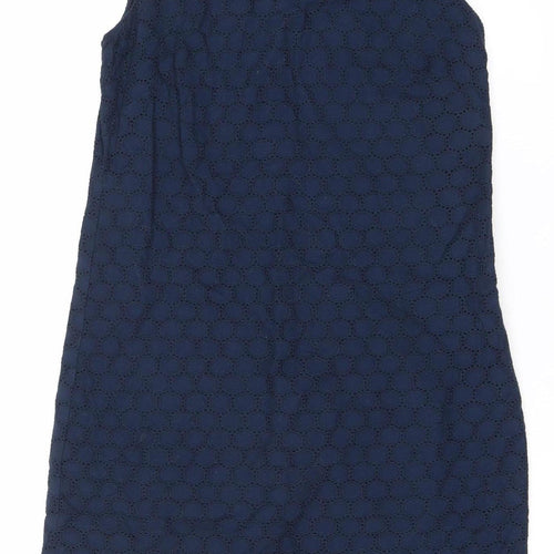 Gap Women’s Blue Cotton Lace Sleeveless Shift Dress Size 4