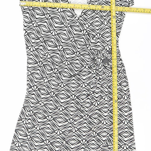 Marks and Spencer Womens Black Geometric Sheath Dress UK 14