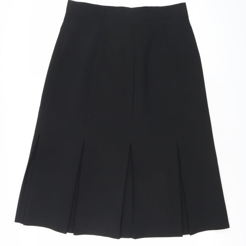Debenhams Women’s Black Pleated Knee Length Skirt Size 16
