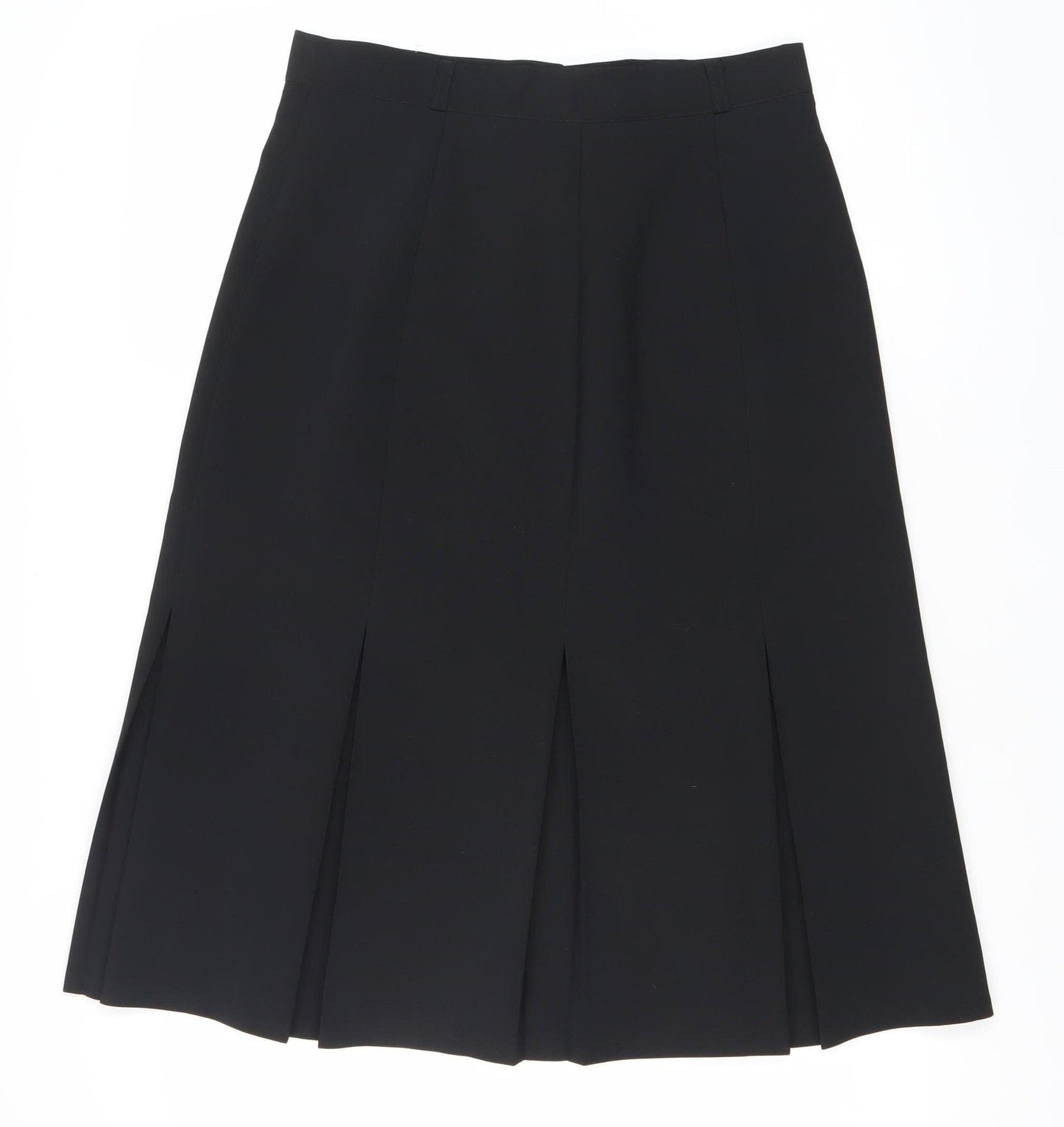 Debenhams Women’s Black Pleated Knee Length Skirt Size 16