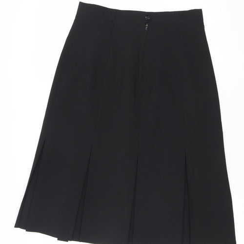 Debenhams Women’s Black Pleated Knee Length Skirt Size 16