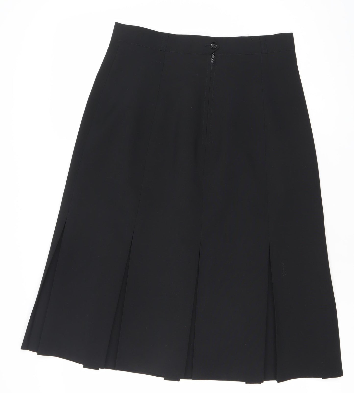Debenhams Women’s Black Pleated Knee Length Skirt Size 16