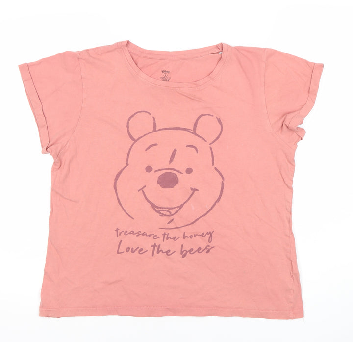 Disney Winnie the Pooh Pink Women's Nightshirt T-Shirt Style Size 10-12