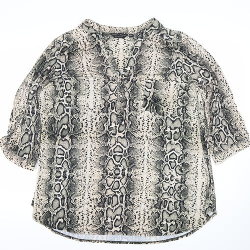 Dorothy Perkins Womens Multicoloured Animal Print Blouse Size 20