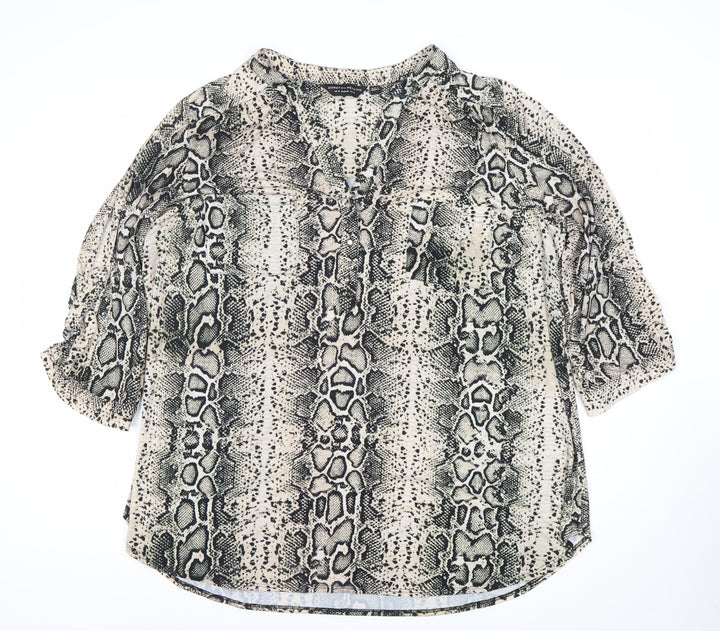 Dorothy Perkins Womens Multicoloured Animal Print Blouse Size 20