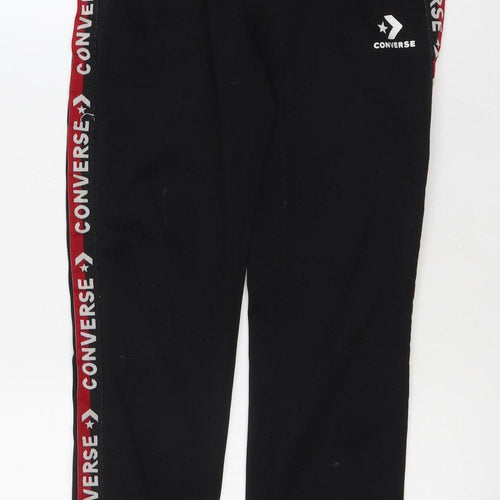 Converse Boys Black 12-13 Years Jogger Trousers Polyester Sportswear